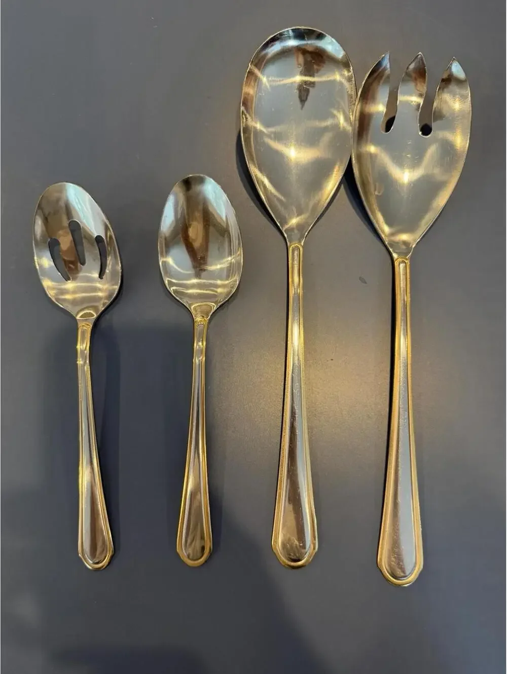 Hampton Silversmith Stainless Steel Flatware Serving Utensils Lot Of 13